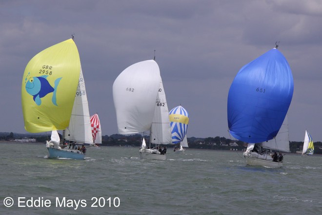 Corafin leads the Contessa 32 fleet - Royal Southern Yacht Club - June Regatta 2010 © Eddie Mays - copyright http://www.eddiemays.com